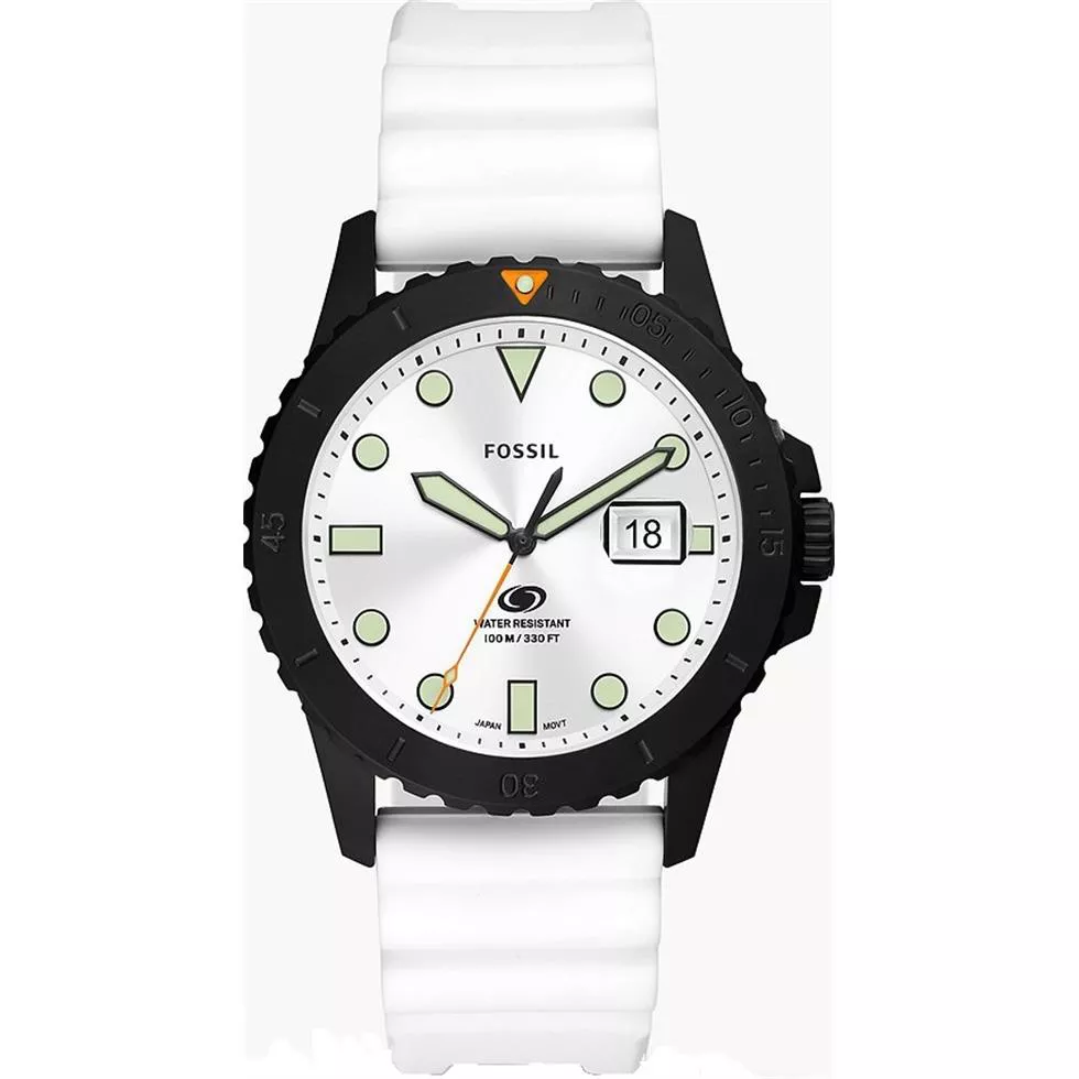 Fossil Blue Date White Watch 42mm