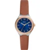 Fossil Date Brown Leather Watch 30mm