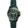 Fossil FB-01 Three-Hand Green Ceramic Watch 36MM