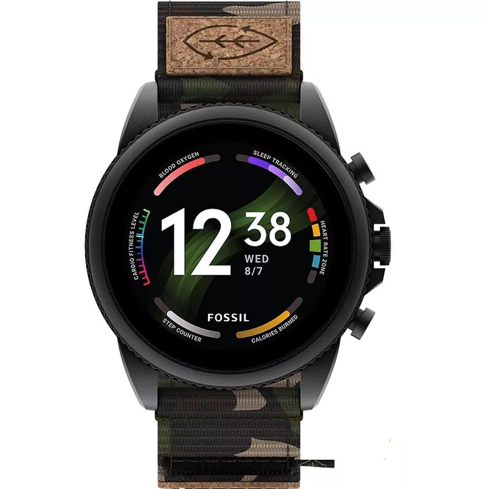 Fossil Gen 6 Smartwatch Green Camo Rpet 44mm