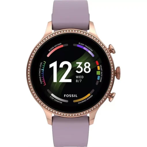 Fossil Gen 6 Smartwatch Purple Silicone Watch 42mm