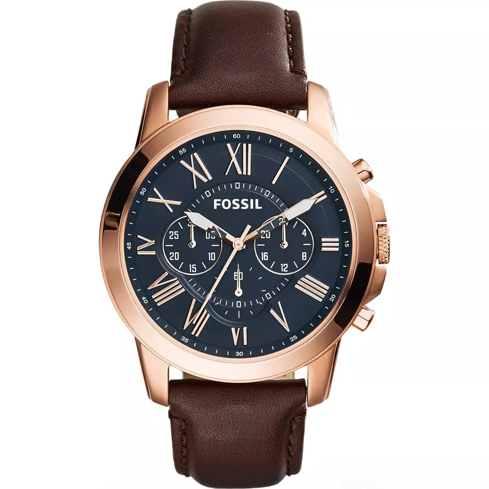 Fossil Grant Brown Watch 44mm
