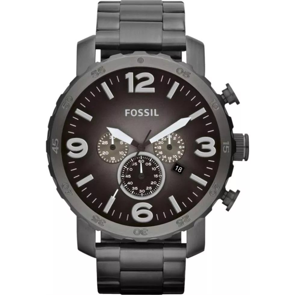 Fossil Nate Chronograph Smoke Grey Watch 50mm
