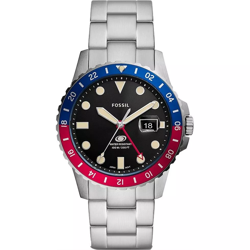 Fossil Stainless Steel GMT Watch 42mm