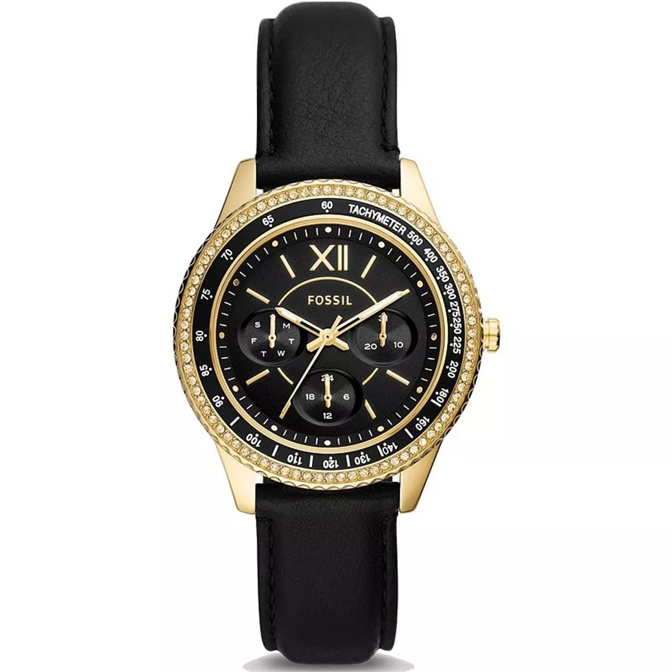 Fossil Stella Multifunction Black Eco Watch 37mm