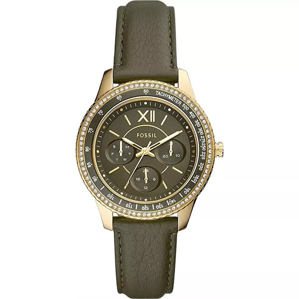 Fossil Stella Sport Multifunction Olive Watch 37mm