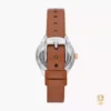 Fossil Date Brown Leather Watch 30mm