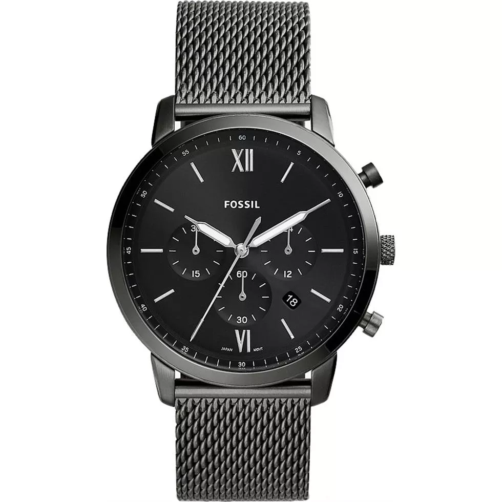 Fossil Neutra Chronograph Smoke Mesh Watch 44mm