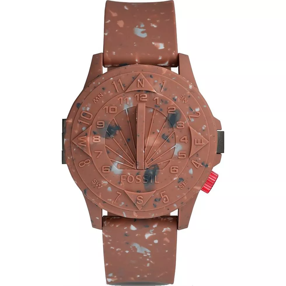 Fossil X Staple Nate Sundial Terra Cotta Watch 44mm
