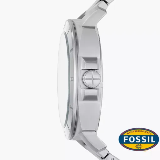 Fossil Privateer Silver - Tone Watch 45mm